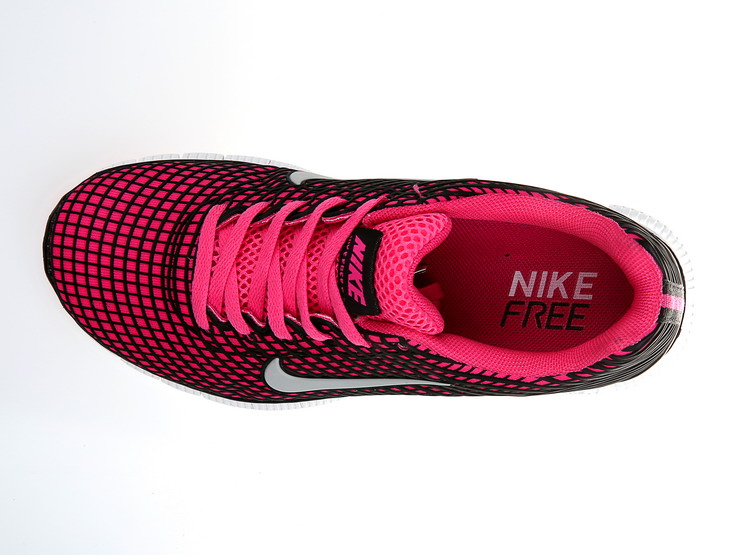 Nike Free 5.0 femmes legeres chaussures de course rose noir (4)